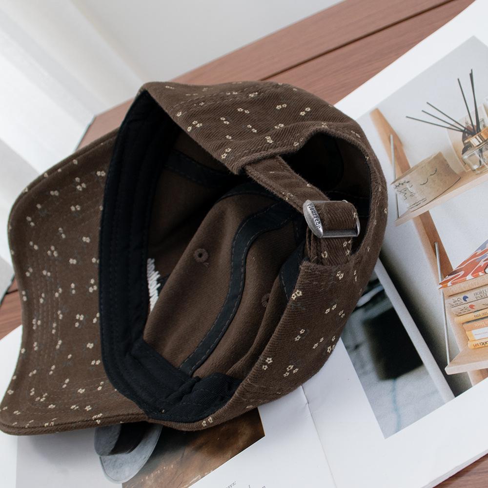 Small floral cap girls sweet age-reducing baseball cap new high-quality wide-brimmed thin hat