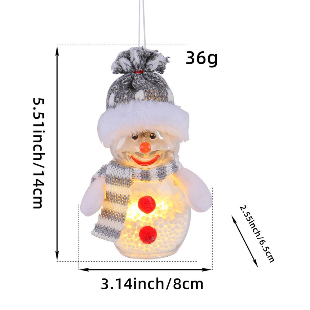 Lighted Snowman Christmas Decoration Light Up Snowman Christmas Decor Transparent Holiday Doll Christmas Decorations for Table