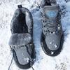 Hiking Shoes Men Outdoor Lace-up Anti-slip Short Plush Low-top Shoes Men Shock-absorbing Breathable Casual Sports Shoes Men