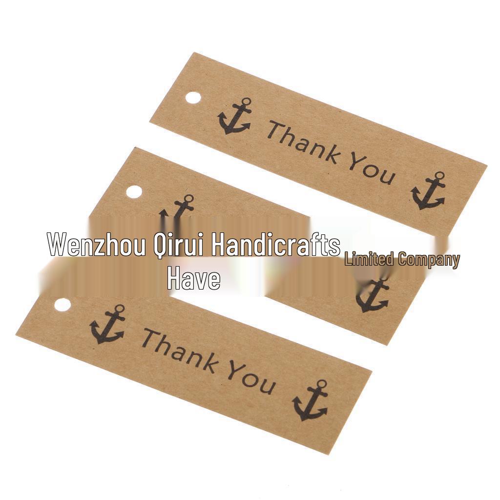 In Stock Retro Kraft Paper Thank You Hang Tag for Baking Gift Packaging