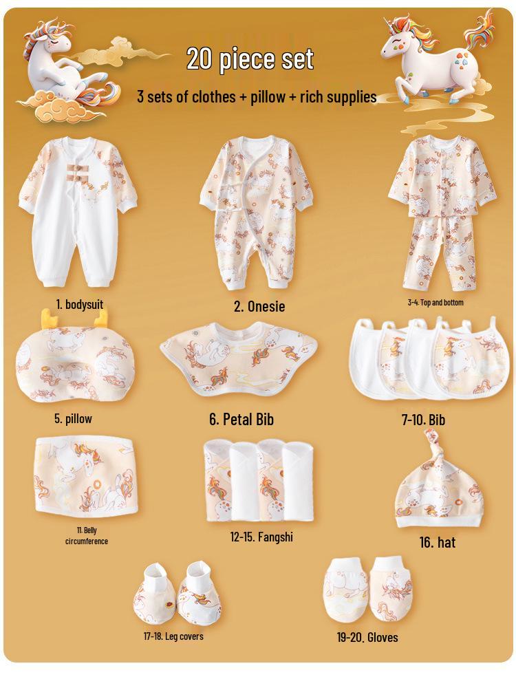 High-End Baby Gift Set: Newborn Spring/Autumn Clothes for Full Moon Celebration