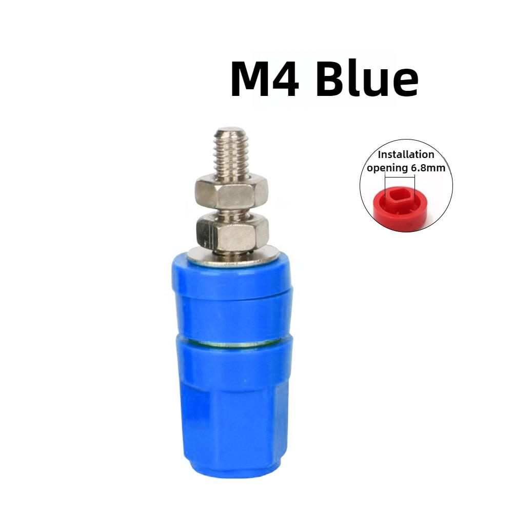 1-5pcs M4*36 Pure Copper Rod Banana Jack Socket 20A Binding Post Banana Plug Ground Connector Black Red Blue Green M4X36