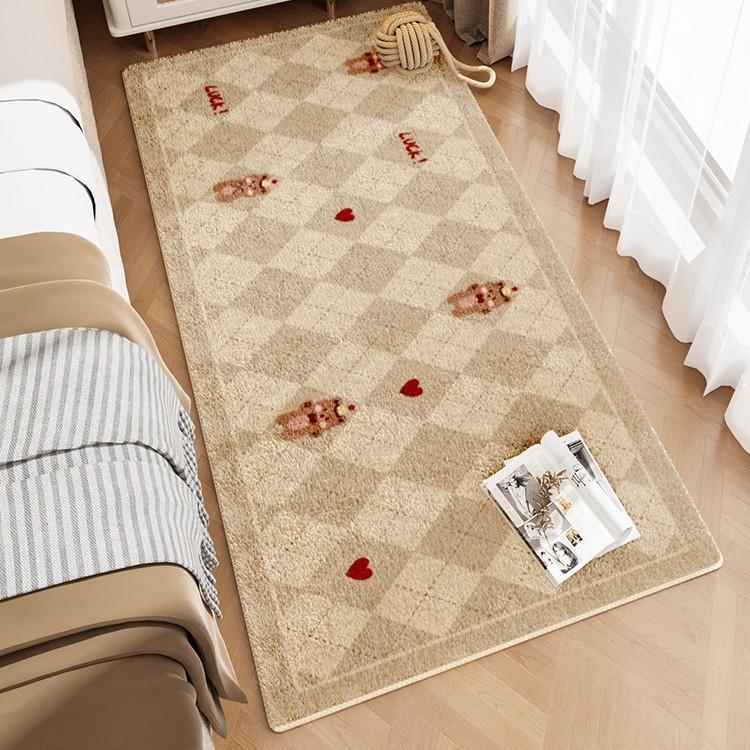 Bedside Carpet, Bedroom Girls' Bedside Carpet Room Insulation Dirt Resistant Bay Window Mat