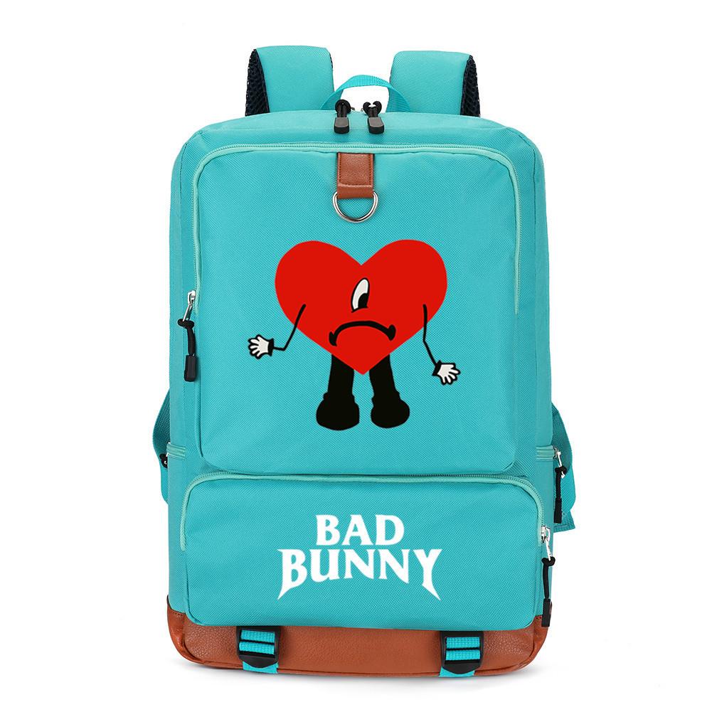 Ins Internet Celebrity Popular Singer Bad Bunny Backpack School Bag Computer Bag