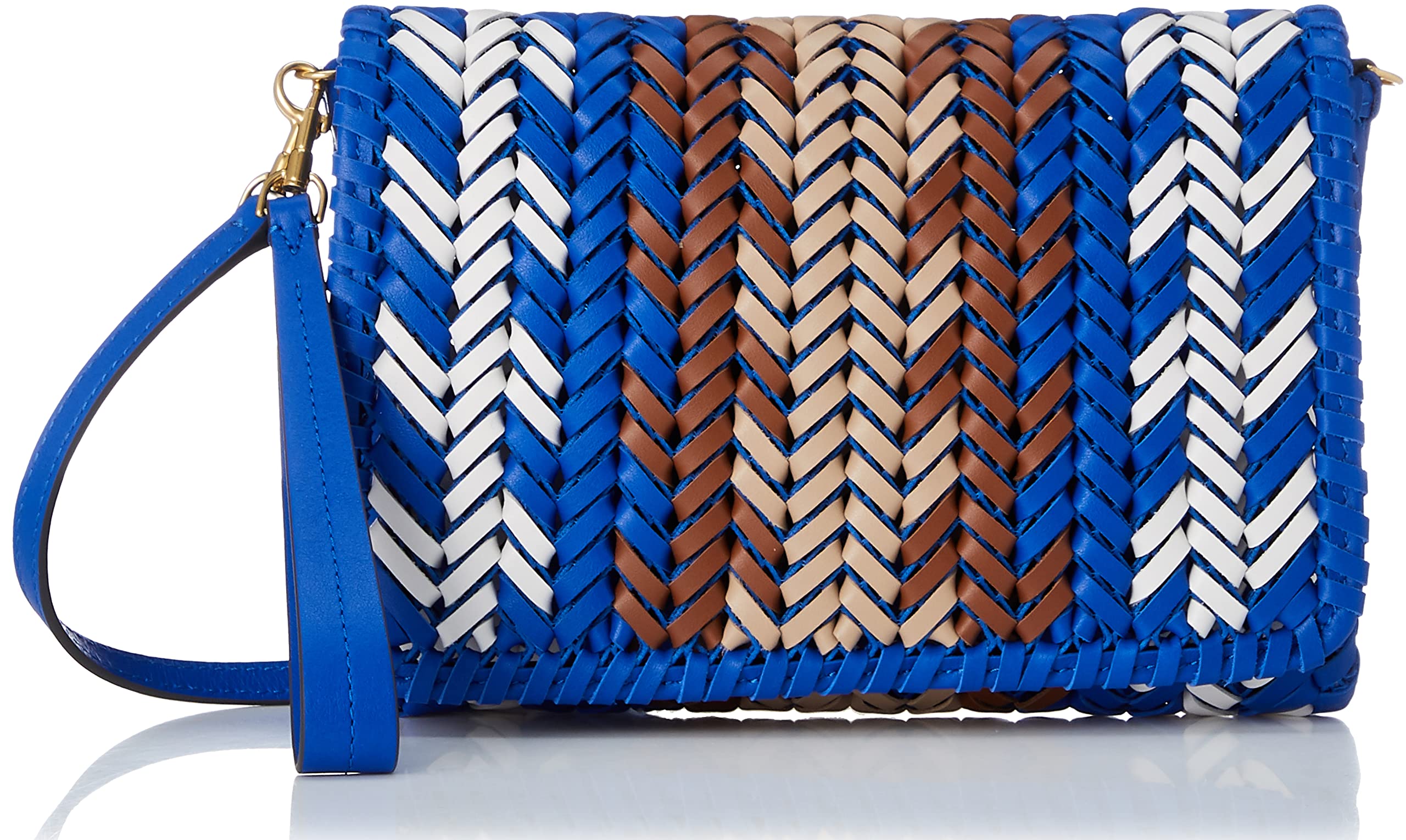 

Shoulder Bag The Neeson Cross Body Zig Zag in Flat Leather Electric Blue [Anya Hindmarch] Women s [Item]