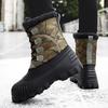 Men's Winter Warm Snow Boots Camouflage Hiking Boots Outdoor knee High Duck Boots Climbing Boots Waterproof  Plus Size