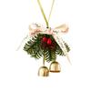Christmas Double Bell Hanging Ornament for Tree, Wreath, Fireplace, Door Holiday Decor