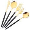20Pcs Gold Dinnerware Set Knife Dessert Fork Spoons Cutlery Flatware High Quality Stainless Steel Silverware Kitchen Tableware