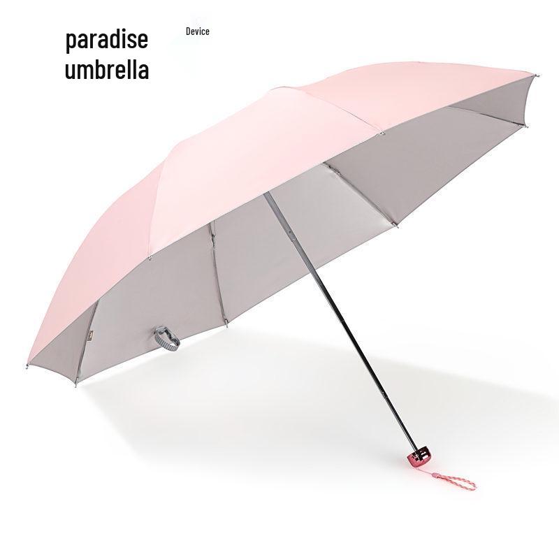 Tiantan Foldable UV Protection Sun and Rain Umbrella - Three-Fold Sunshade for Men, Women, and Students