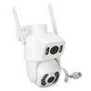Security Camera WiFi Dual Lens 6MP Night Vision HD 110?240V Motion Detection for Home Outdoor US