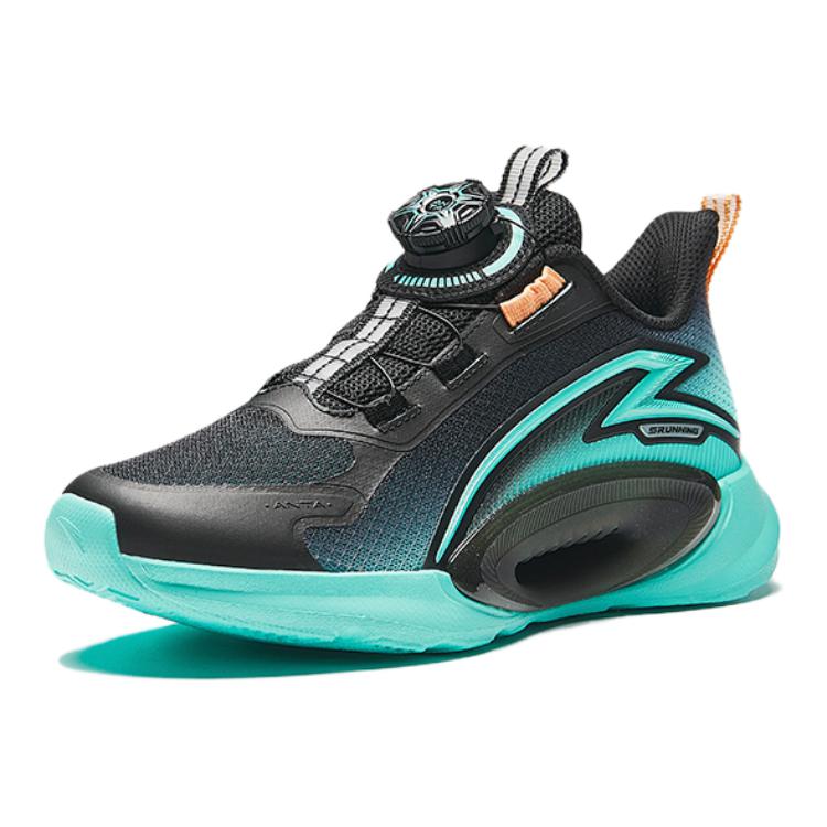 Anta Kids Wind Riding Trendy Versatile Low-Top Running Shoes Kids sneaker Black Green A12435501-9