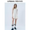 UR Women's Pleated Cotton Sleeveless Midi Dress