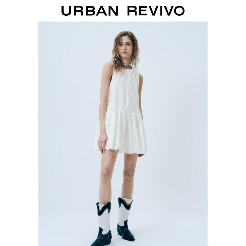 UR Women s Pleated Cotton Sleeveless Midi Dress XS