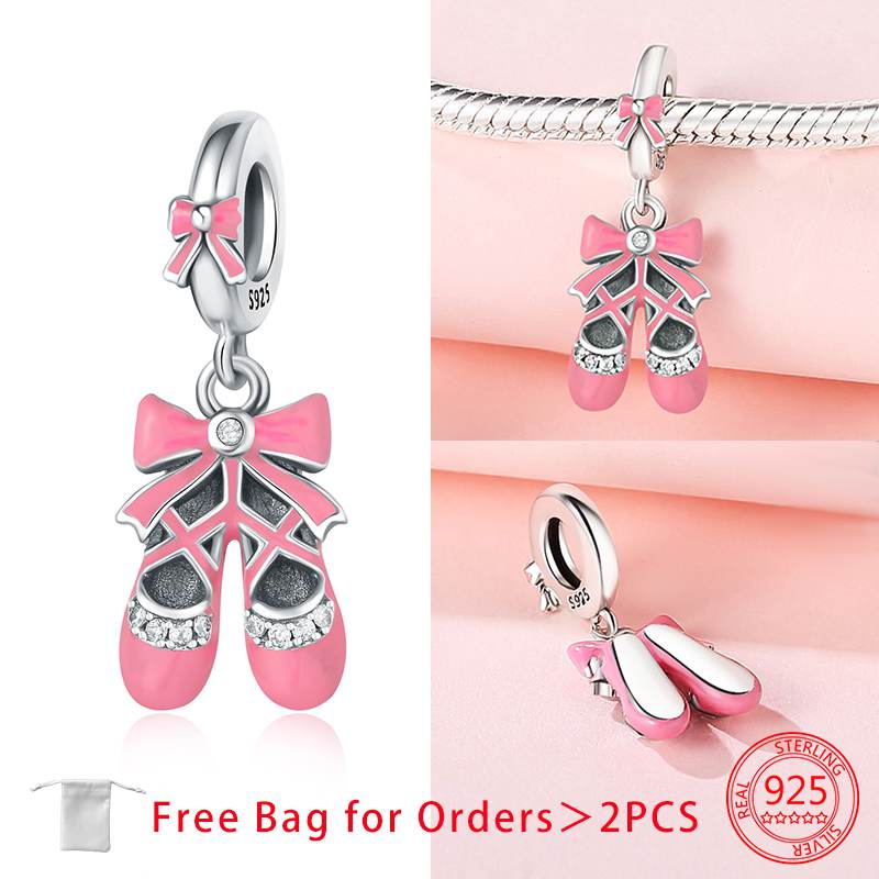 Original Shoes Series Charms Boots Flip-Flops Ballet Shoes Copper Beads Pendant Fit Women Diy Bracelet Making Jewelry Gifts