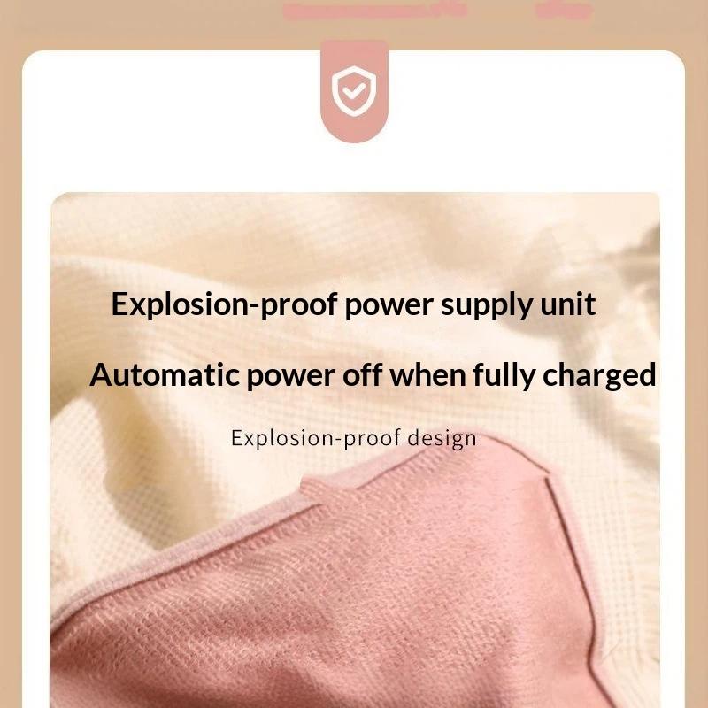 Rechargeable Electric Hot Water Bottle Hand Warmer Heat Pad For Period Cramps Muscle Pain Back Neck Shoulder Legs Home Office