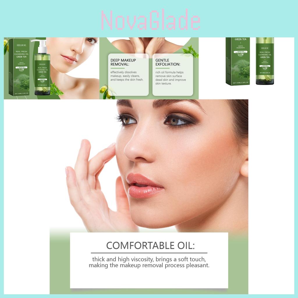 Eelhoe Grüner Tee Reinigungsöl Sanfter Make-up-Entferner Für Gesicht Augen und Lippen