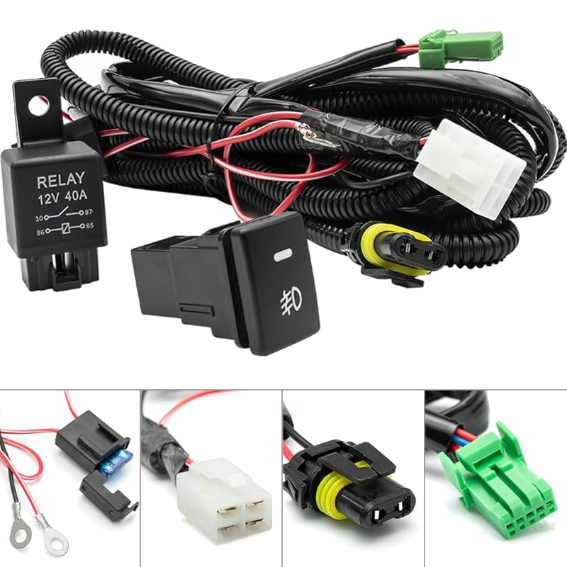 H11 H8 880 881 Fog Light Wiring Harness Socket Wire Connector For 2005- Toyota Tundra Tacoma 4Runner RAV'4 Prius For Scio'N For Lexus With 40A Relay