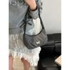 Color Solid Ruched Butterfly Trendy Crossbody Bag Handbag With Detail Stitching