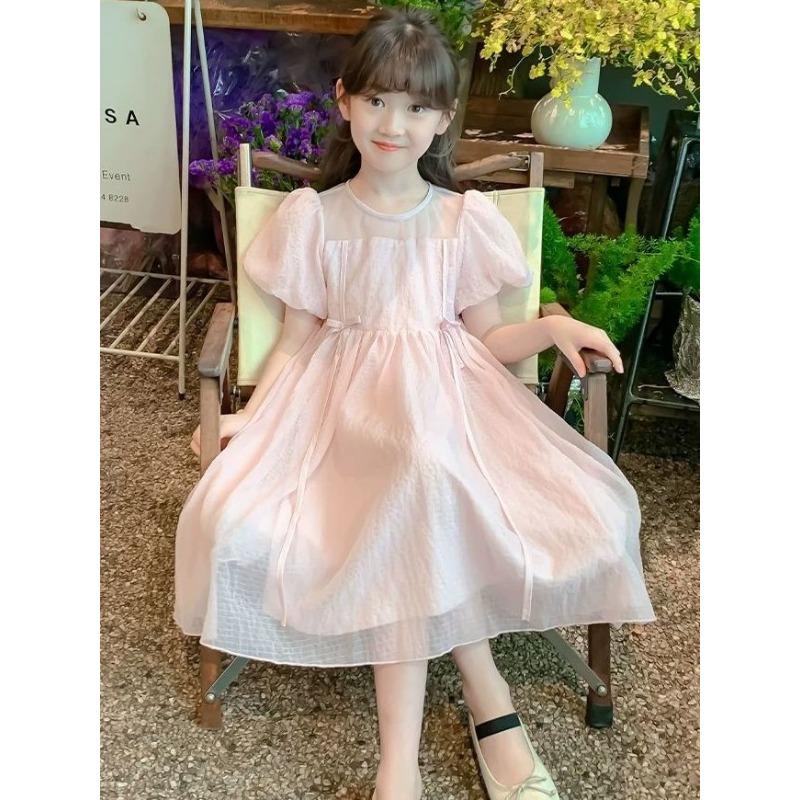 Sweet Girl s Dress - Summer Children s Fashionable Princess Dress 130 светло-розовый