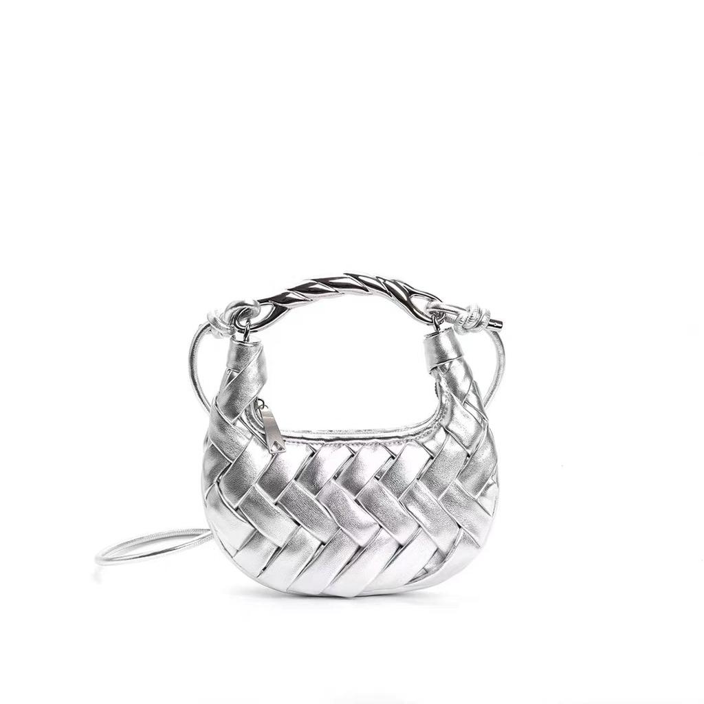Woven Bird'S Nest Bag Women'S Niche Personality High-End Handbag Exquisite Versatile Shoulder Messenger Bag