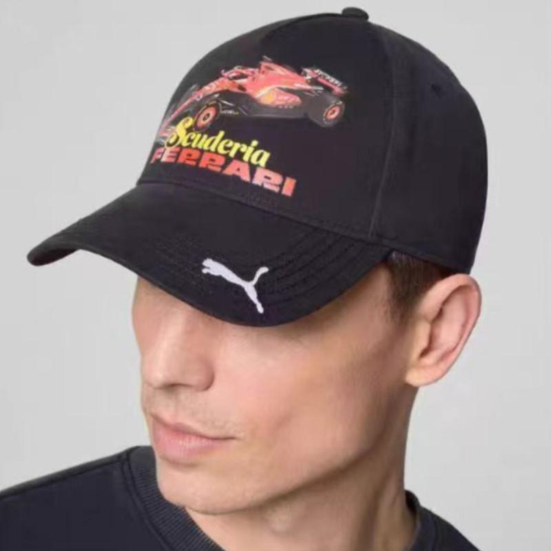Pro tým Ferrari Horse F1 Vysoce kvalitní Módní Pánská a Dámská Čepice s Potiskem a Výšivkou Ležérní Sportovní Čepice Nejoblíbenější Baseballová Čepice
