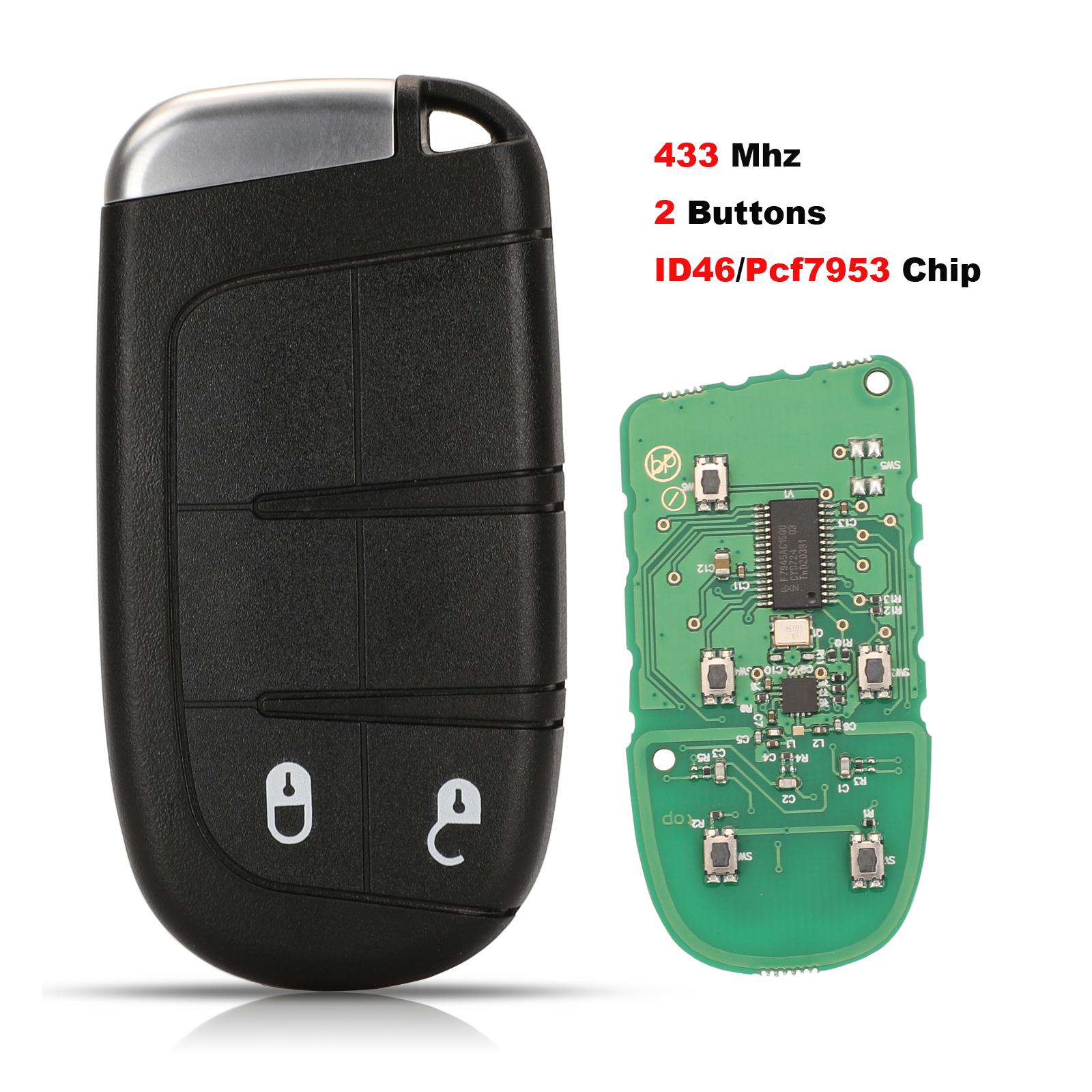 

jingyuqin оригинальный 2/3/4/5 кнопок смарт-ключ дистанционного управления автомобилем 433 МГц с чипом PCF7953/ID46 для Dodge Journey 2013-2018 1PS сказочные