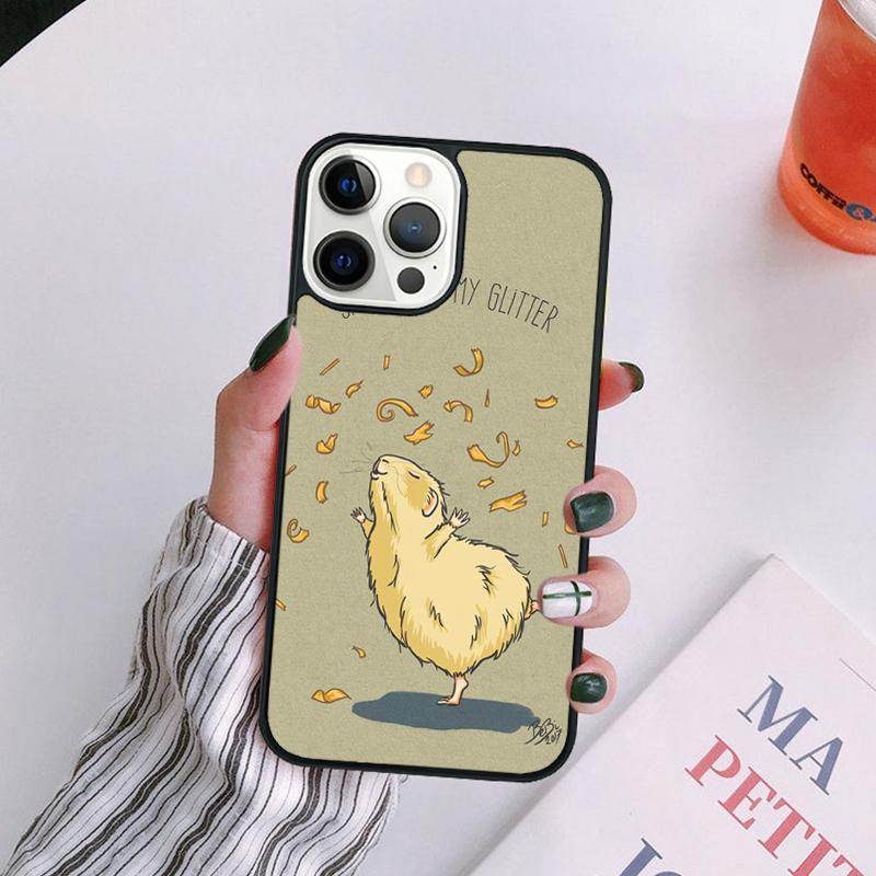 

Cartoon Guinea Pig Phone Case For iPhone 17 Air 14 13 12 16Pro Max 15 Plus Max Cover Shell coque iPhone 16pro