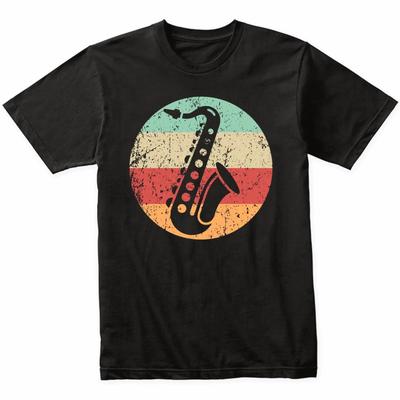 Retro Saxophone Vintage Style Musician Sax Player T Shirt Colors Vintage Washed Slightly Homme Unisex Stylish Streetwear