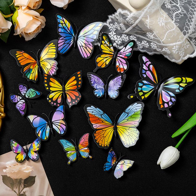 3D Butterfly Wall Stickers - Self-Adhesive, Creative Home Decoration