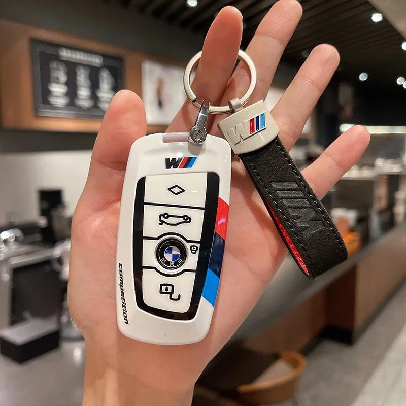 Style Car Key Case Cover For BMW X1 X3 X5 X6 X7 1 3 5 6 7 Series G20 G30 G11 F15 F16 G01 G02 F48 Accessories EV2