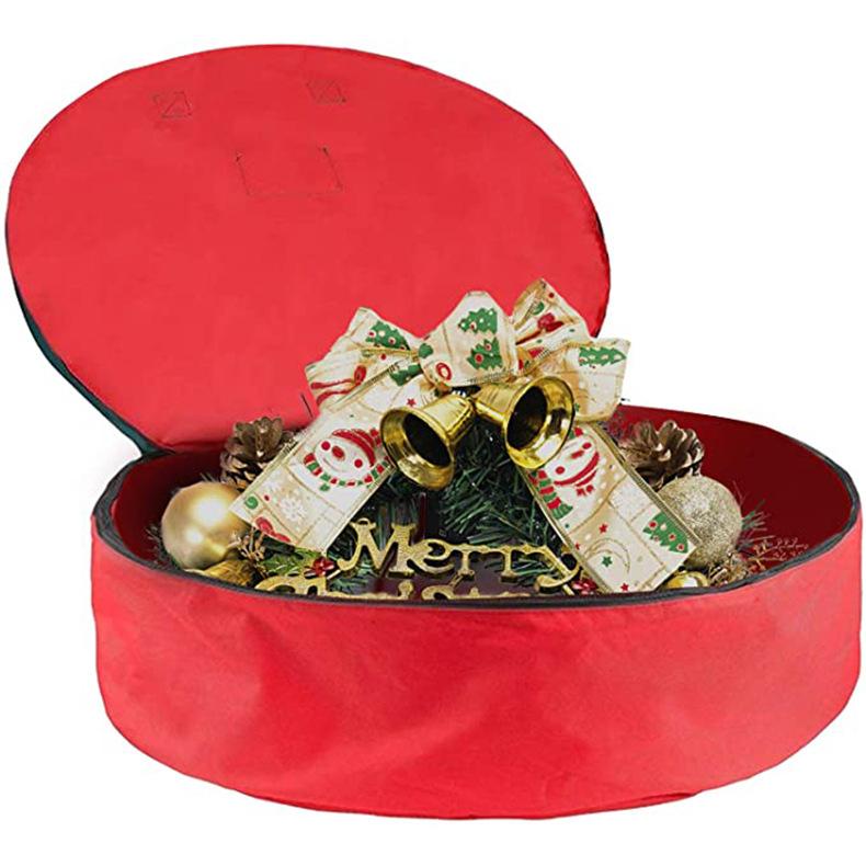 Foldable Christmas Tree Wreath Storage Bag PE Dustproof  Waterproof Large-capacity Storage Bags Xmas Wreath Bag Holiday Bags