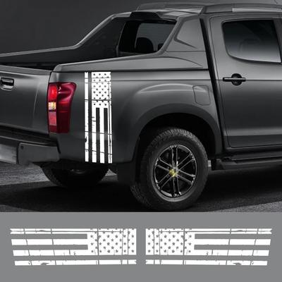 Car USA Flag Sticker For Ford Ranger F150 Toyota Hilux Dodge RAM Isuzu Dmax GWM Cannon Pickup Universal Splsh Flag Decor Decal
