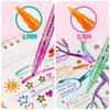 New 12/24Colors Glitter Pen Quick-Drying DIY Graffiti Drawing Acrylic Pen Set Water-Based Art Markers Pen Stone Wood Calligraphy
