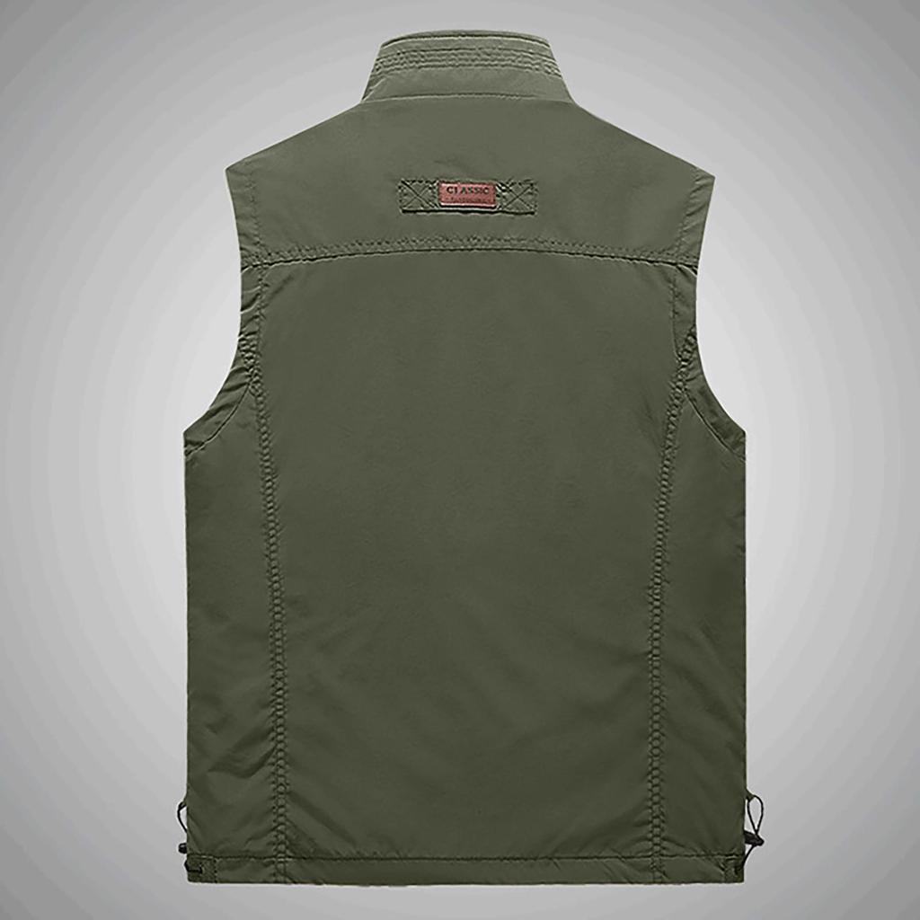 Mode män Casual Solid Outdoor Snabbtorkande väst Jacka Toppar