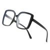 Oversized Frame Black Thick Frame Black Frame Glasses Men'S And Women'S Versatile Plain Artifact Anti-Blue Flat Mirror Fashion Trend
