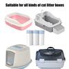 60 Pcs Drawstring Cat Litter Bags Cat Litter Box Liners Mess-Free Pet Waste Bags for Most Auto Self-Cleaning Litter Boxes