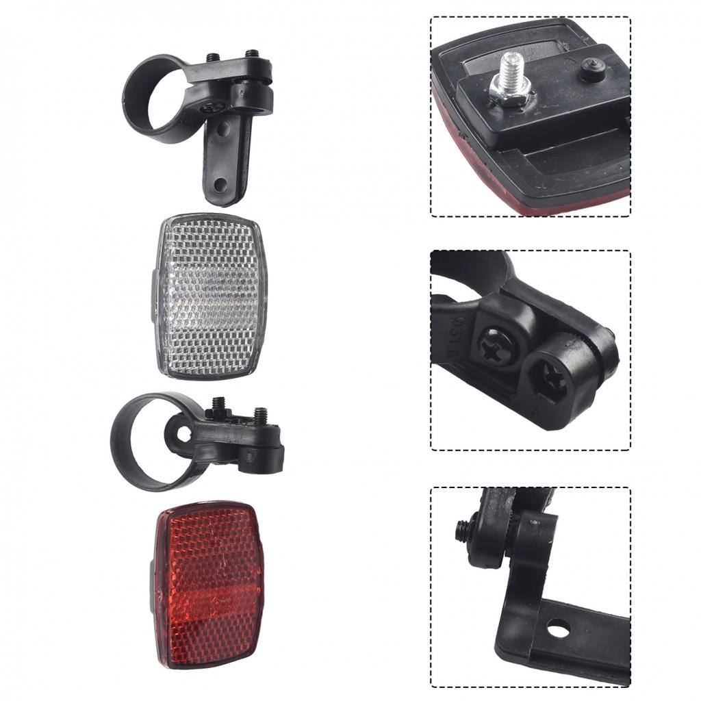 2pcs Bicycle Reflector ABS Front Rear Night Shelf Reflector