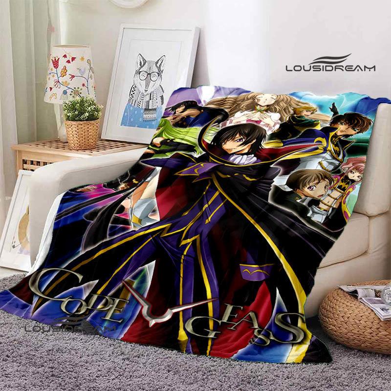 Code Geass Anime Printing Blanket Children's Warmth, Comfortable Blanket, Home Travel Blanket Fashion Birthday Gift