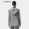 PORTS Women's Autumn/Winter Hooded Wool Coat