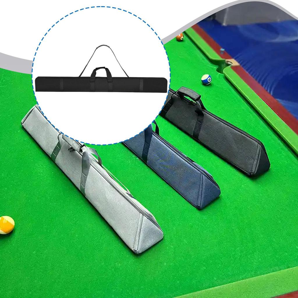 130cm Portable 3/4 Billiard Cue Case Waterproof Lightweight Scratchproof Adjustable Shoulder Strap Protective Cover Nylon Fabric