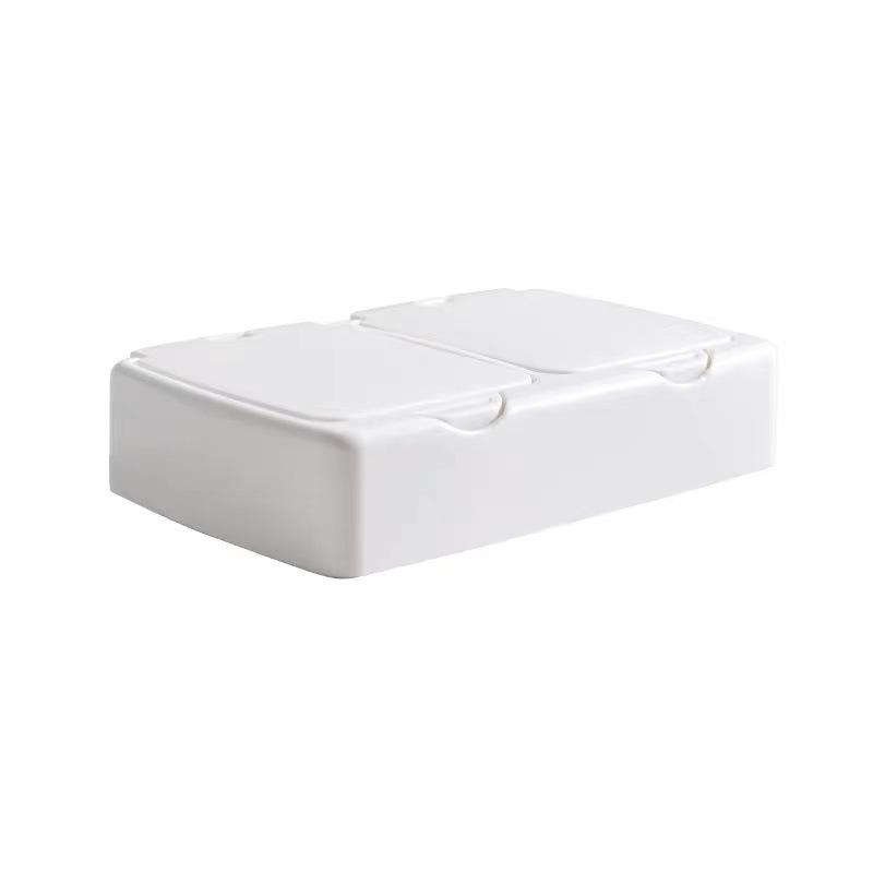 

Simple Desktop Mini Plastic Storage Cylinder with Lid - Dustproof Pop-up Style for Cotton Swabs & Small Items