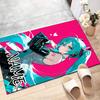 Custom Hatsune Miku Mat Personalized Name, Polyester Washable Indoor Entryway Rug, Gift for Christmas, Easter, Thanksgiving Day