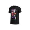 T Shirts Men's Black Crew Neck Moderate Straight Fit FM4779