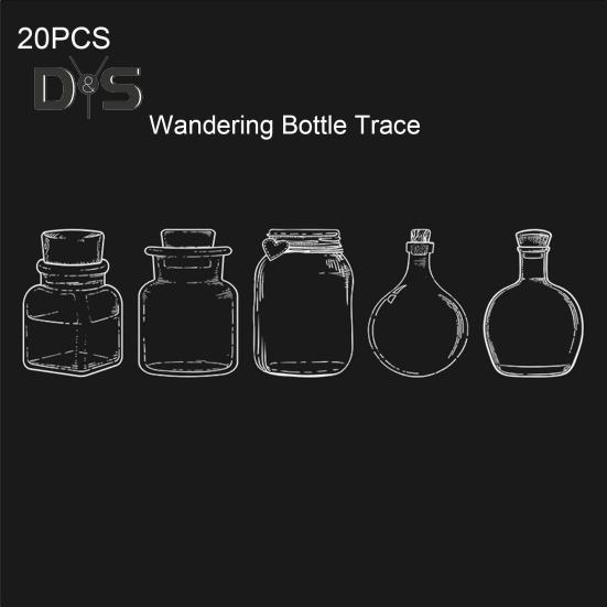 Transparenta torkade blommor bokmärken DIY pressade blommor bokmärke gör-kit Tydliga önskeflaskor klistermärken för kvinnor presenter