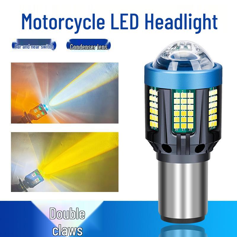 Universelle LED-Motorrad-Scheinwerferlampe, Super Hell 12V-80V, Fernlicht/Abblendlicht, Zweipolig/Dreipolig H4 Modifikation