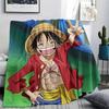 1PC Luffy D Patterned Flannel Blanket Suitable For All Seasons For Home Decor Warmth And Comfort Gifts Holiday Present