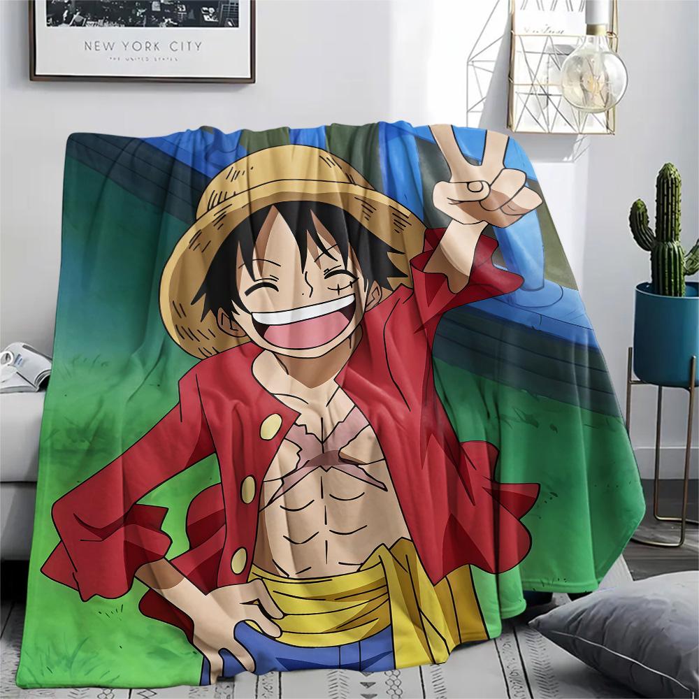 1PC Luffy D Patterned Flannel Blanket Suitable For All Seasons For Home Decor Warmth And Comfort Gifts Holiday Present
