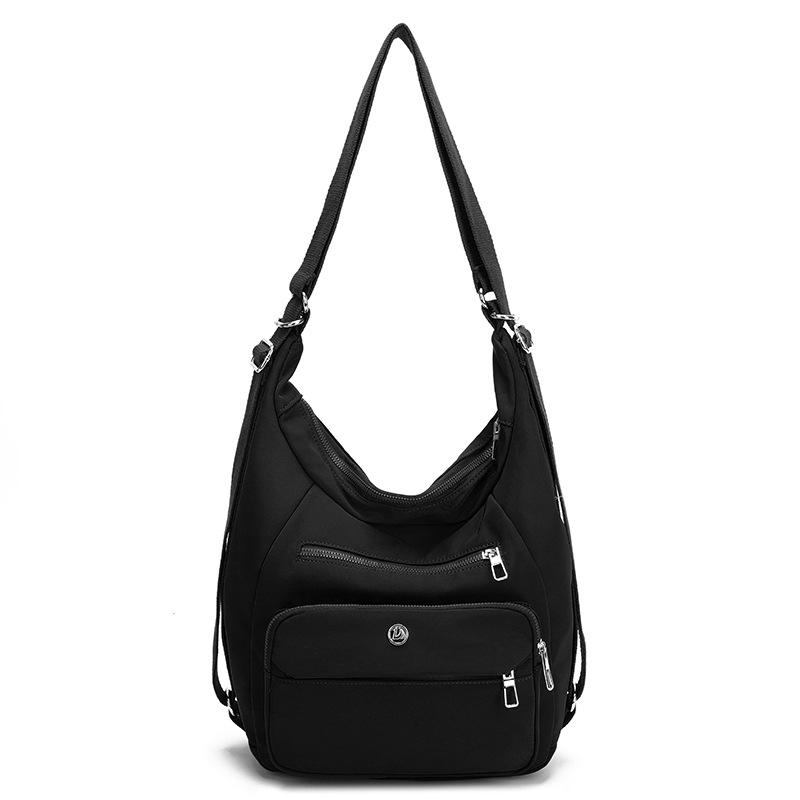 

Сумка кроссбоди с несколькими карманами однотонная многофункциональная на плечо чёрный