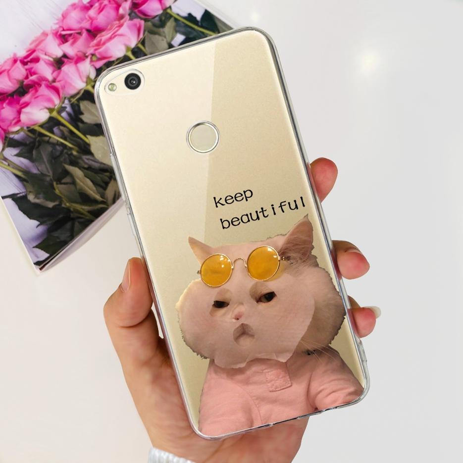 For Huawei P8 Lite 2017 Case Honor 8 Lite Luxury Painted Cover Clear Silicone Soft TPU Phone Case For Huawei GR3 2017 Back Cover