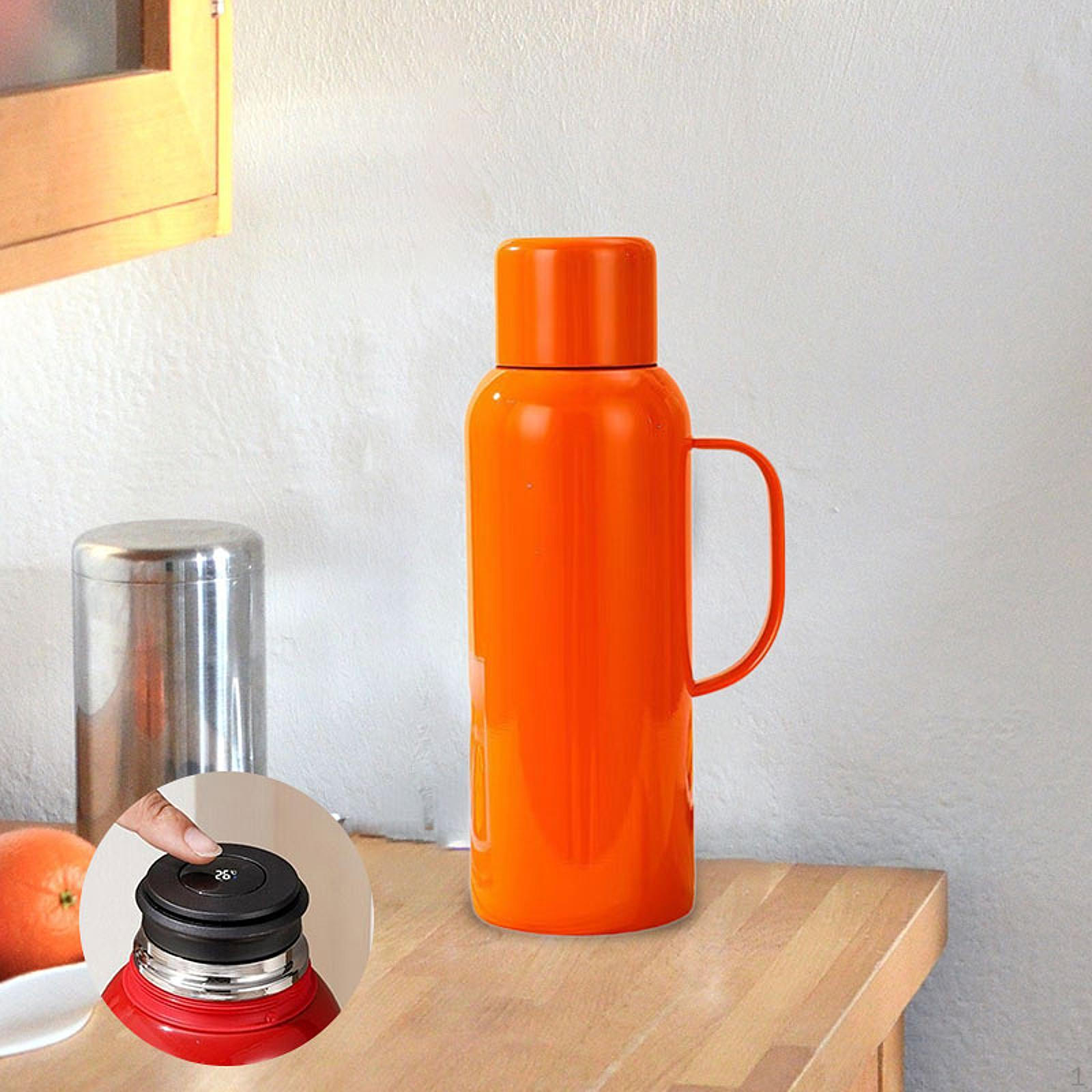 

Чайник с вакуумной изоляцией, кружка для кофе, стакан из нержавеющей стали для кемпинга в отеле оранжевый